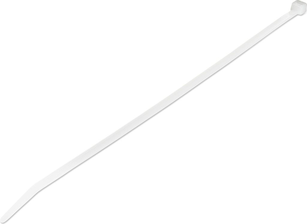StarTech.com 25cm(10") Cable Ties, 68mm(2-5/8") Dia, 22kg(50lb) Tensile Strength, Nylon Self Locking Ties, UL Listed, 100 Pack, White (CBMZT10N)