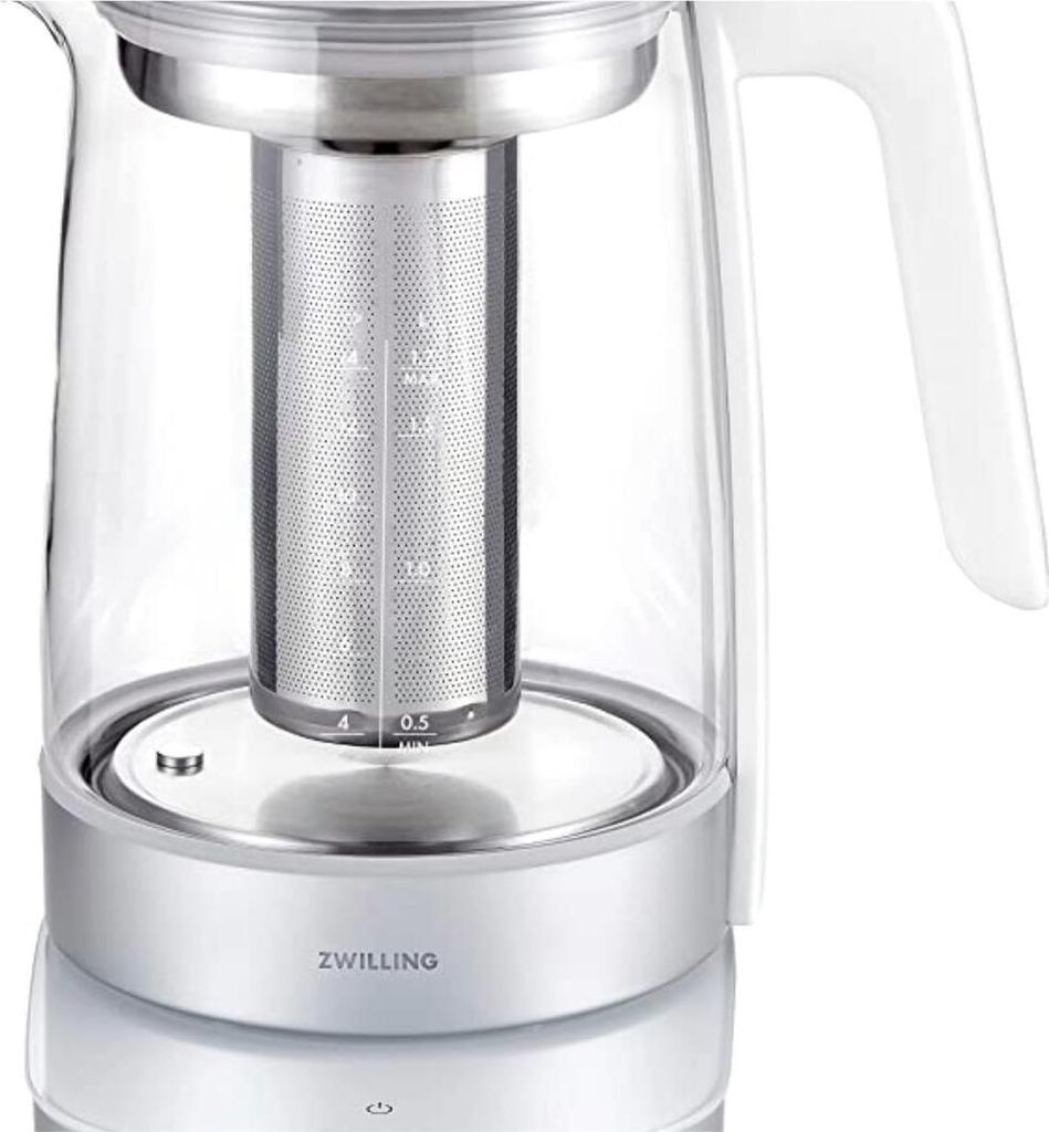 A close-up studio shot of a ZWILLING electric kettle.