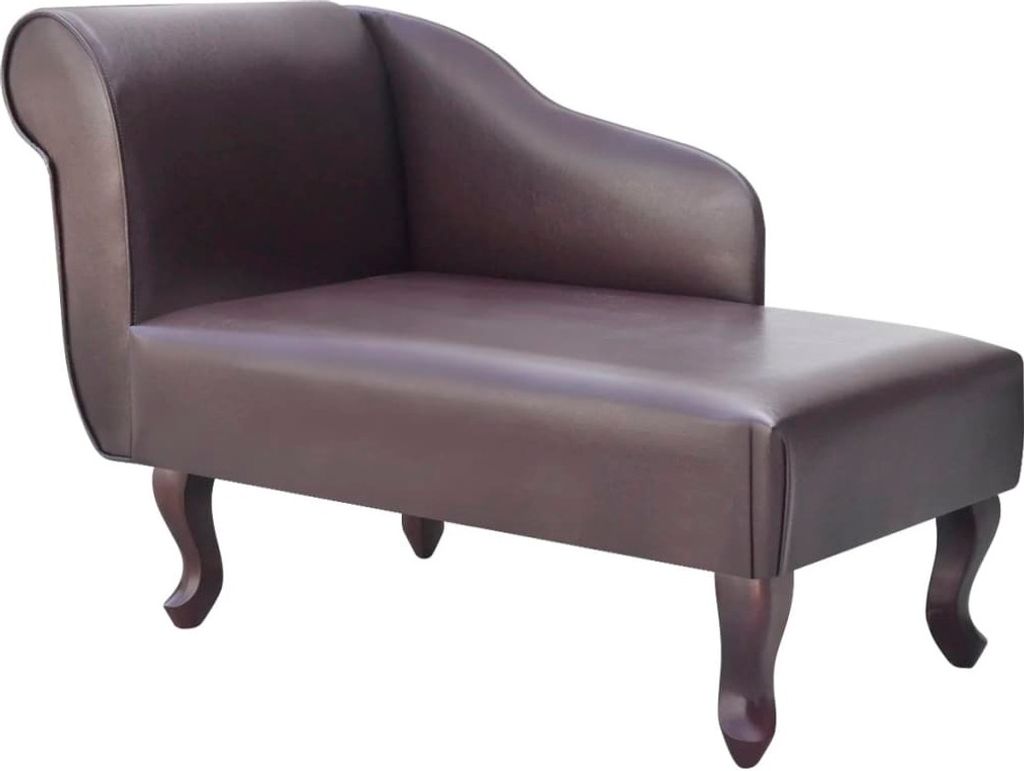 "2026 Promotion" Chaiselongue Braun Kunstleder - Recamieren CC2265