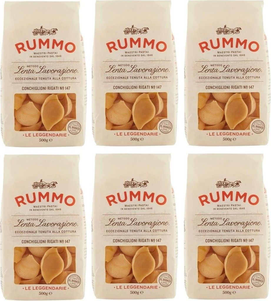 6er-Pack Rummo Pasta Conchiglioni Rigati N°147,Italienische Produktbild 