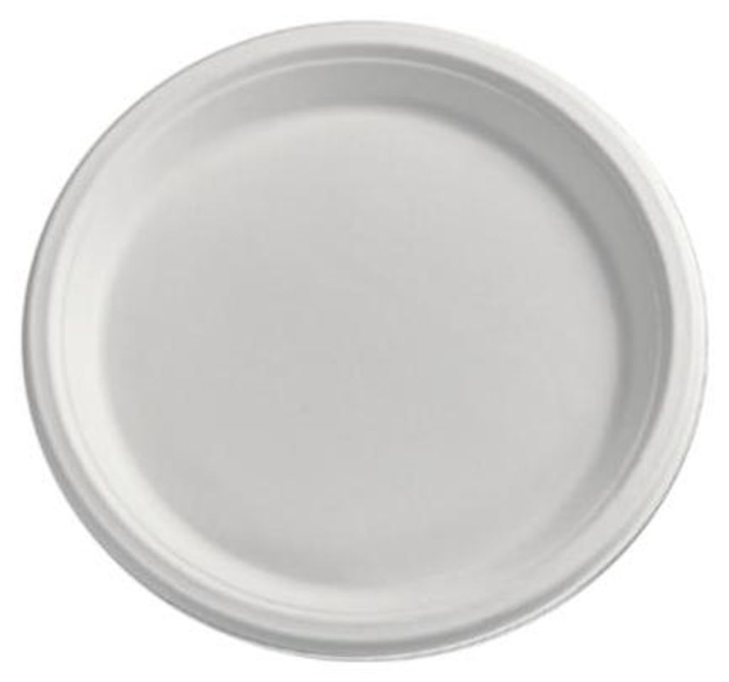 Piatto Natura Bianco In Canna Da Zucchero 17,5 Cm 50 Pz... Immagine del prodotto 
