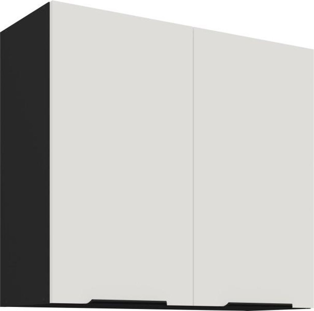 Oberschrank LUNARA – Breite 80 cm, weiß/schwarz