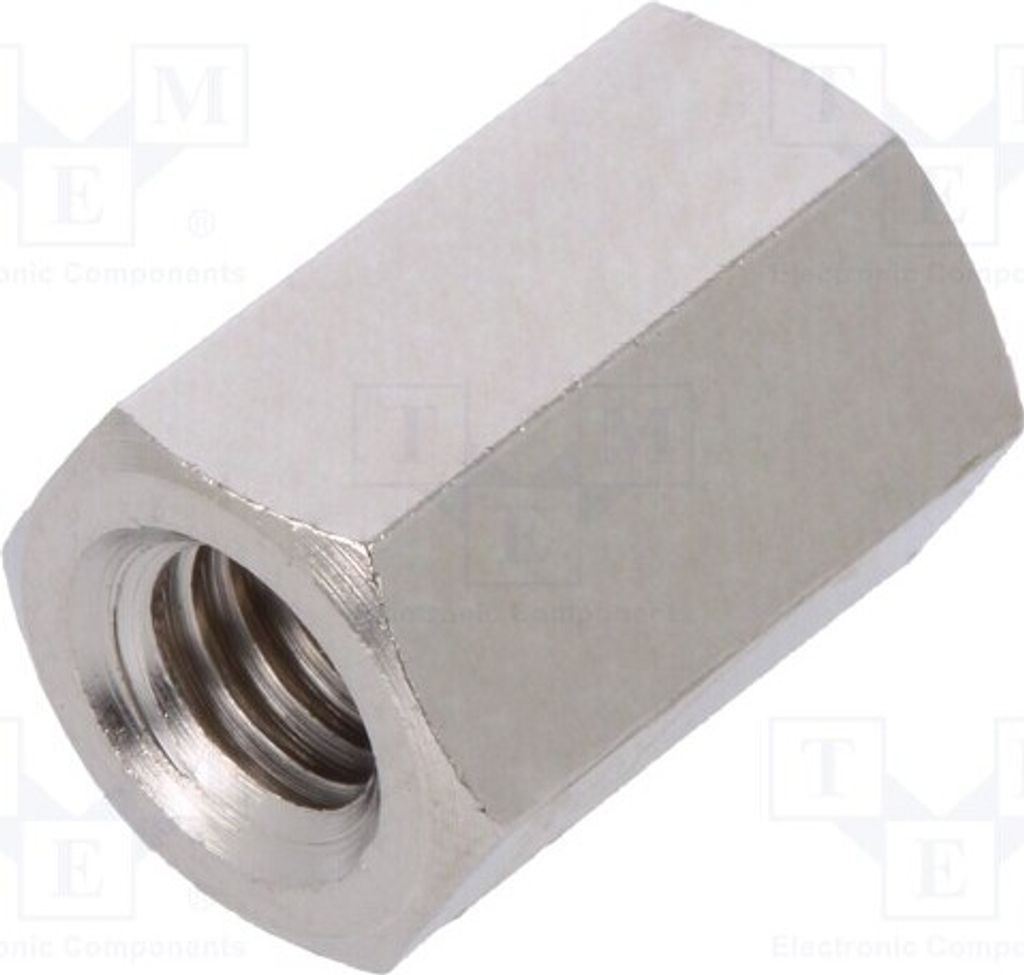 10x Distanzmuffe mit Gewinde Innengew: M6 15mm sechskant Messing 119X15 Distanzele