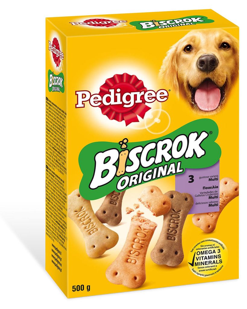 Biscrock Kekse für Hunde, zum Verwöhnen, 500 g, 12er-Pack