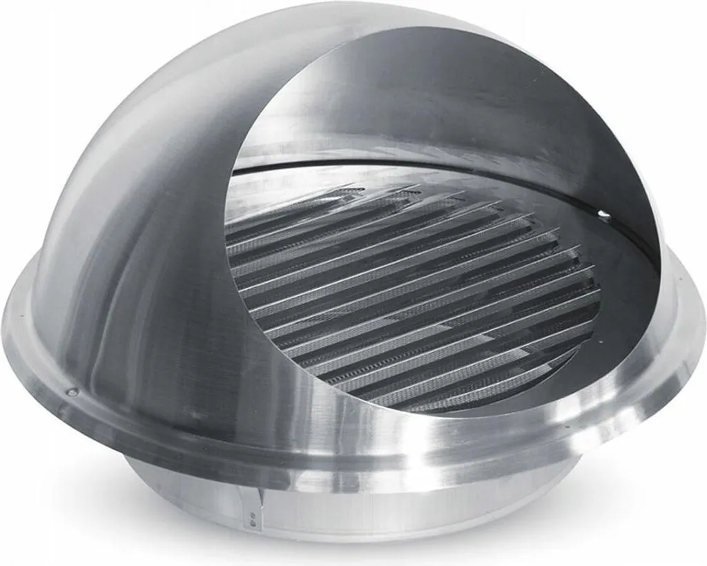 Griglia di Ventilazione EDM 87737 Ø 10cm - Acciaio Inox con Alette Mobili