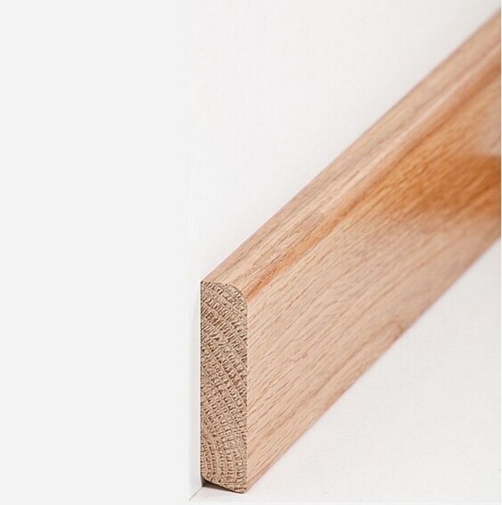 Sockelleiste Massivholz 13 x 58 x 2400 mm Eiche zum Kleben, Schrauben & Nageln Massivholz Fußleiste by PROVISTON 60 Meter | 25 Stück