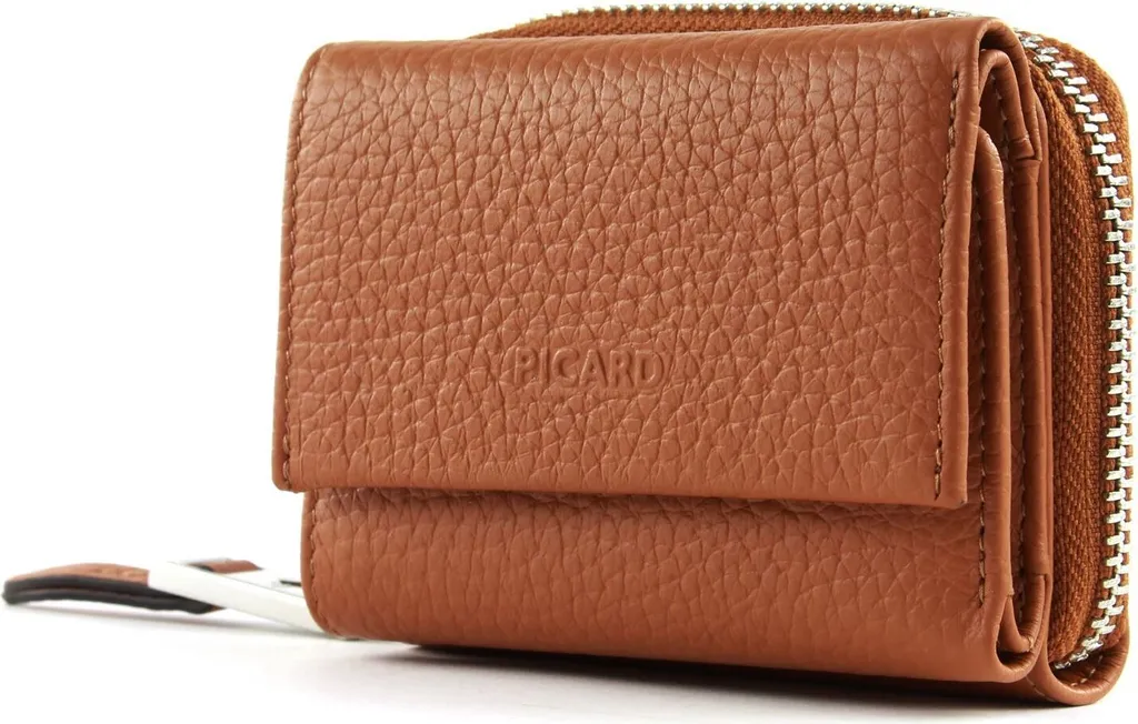 Porte-monnaie PICARD Cognac en Cuir - Idéal pour petits sacs et sorties
