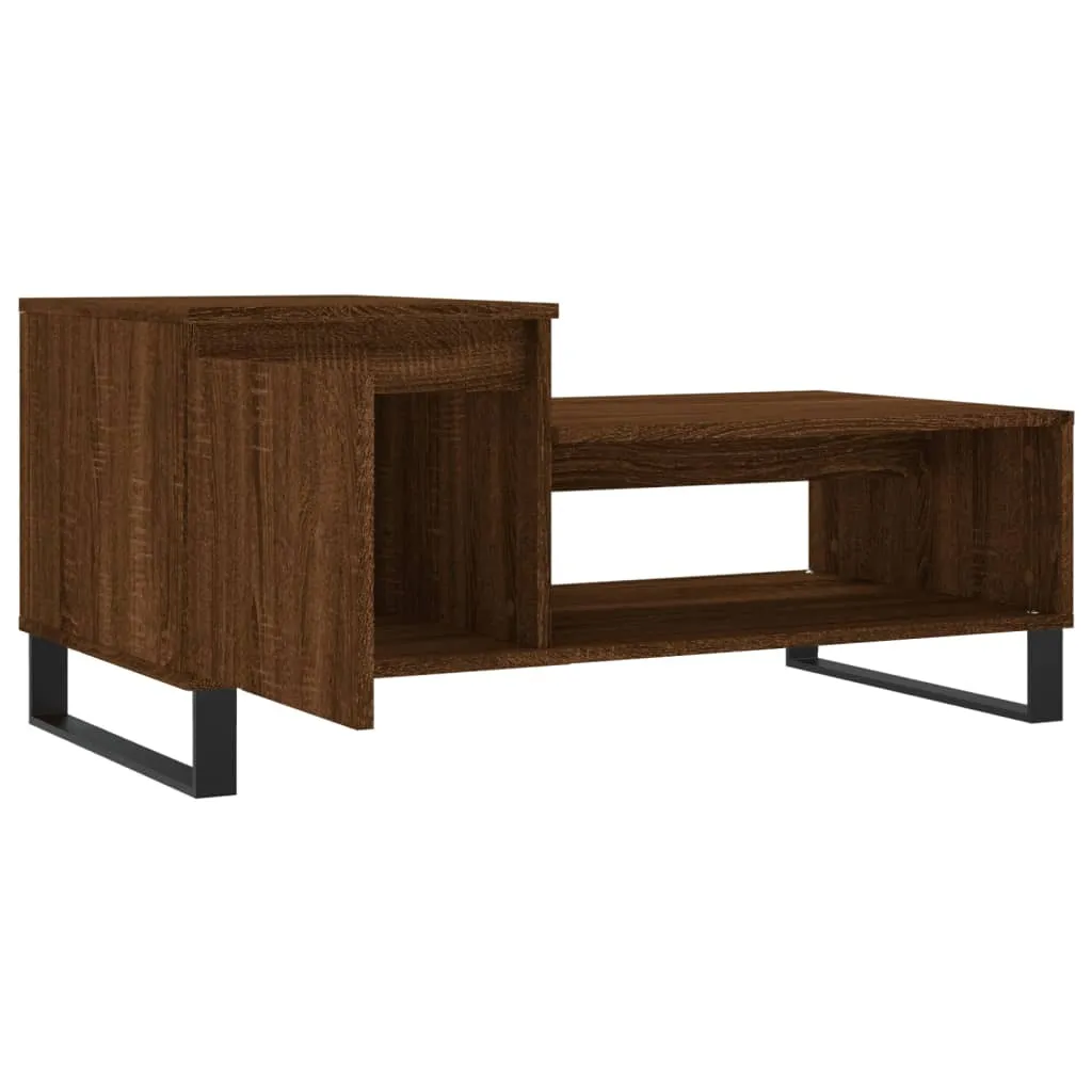 Tavolino Soggiorno Rovere Marrone 100cm | Robusto e Facile Pulizia