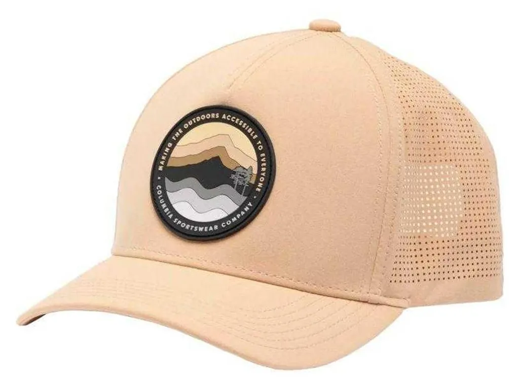 Casquette de Baseball Mixte Columbia Beige en Textile Extensible