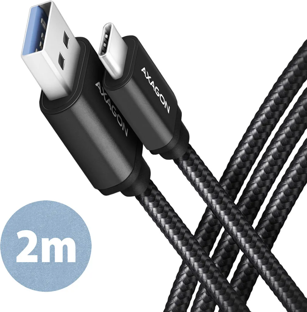 Axagon BUCM3-AM20AB Cavo USB-C 2m: 5Gbps per Gaming e Smartphone