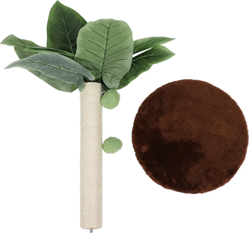 Griffoir arbre à chat stable en sisal naturel pour intérieur et café chat