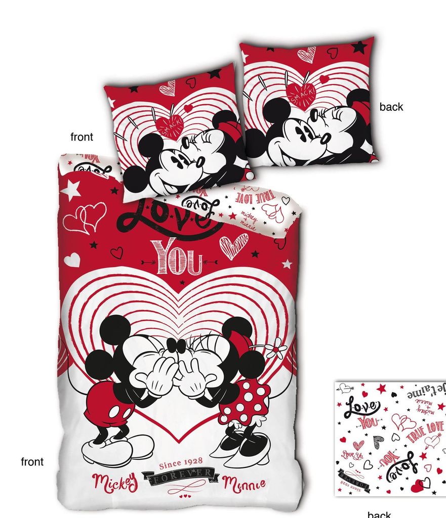 Mickey Minnie Mouse - Set di biancheria da letto per Immagine del prodotto 