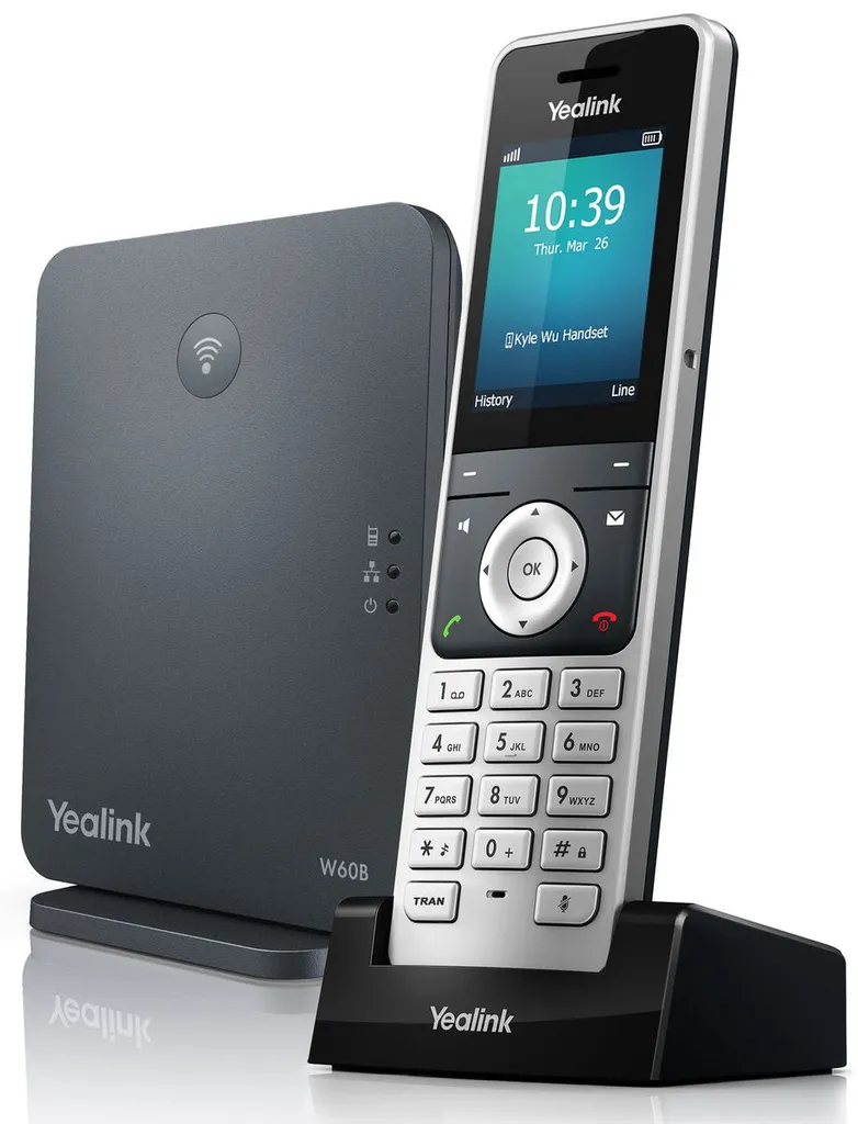 Yealink W60P Système Téléphone IP DECT avec Base W60B et Combiné W56H