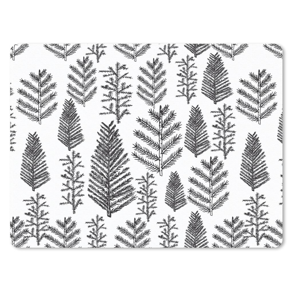 MuchoWow Mauspad Mousepad Weihnachtsbaum - Vintage - Weihnachten - Design 23x19 cm - Mousepads - Maus Mat - Pad - Mausunterlage - Schreibtischunt...