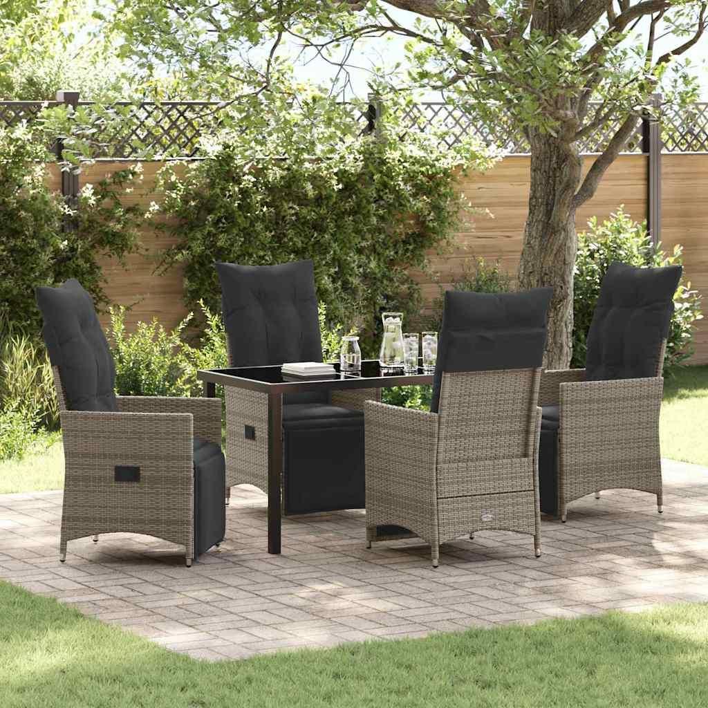 "2026 Promotion" Garten Essgruppe mit Kissen - 5 pcs - Grau Produktbild 