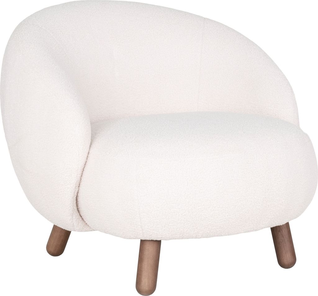 Relaxsessel >Savona< in Weiss, Stoff - 76x68x80cm Produktbild 