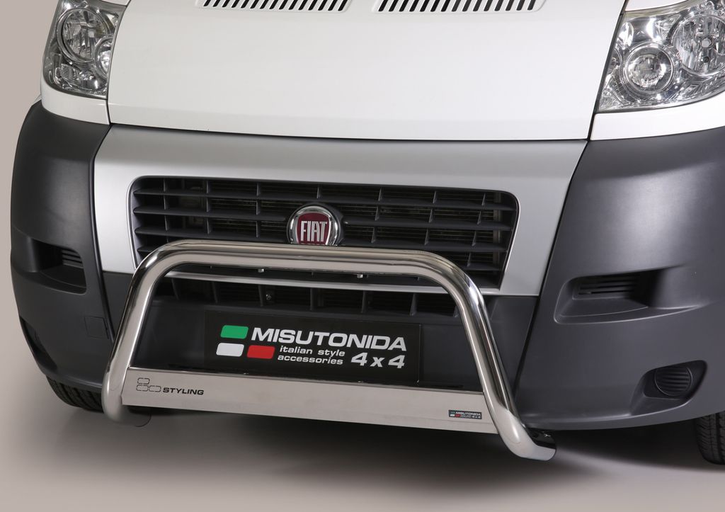 J&J AUTOMOTIVE | Ladekantenschutz Stoßstange Schweller Für Fiat Ducato 2006-2014 Ø 63mm, Edelstahl Chrom, Auf Stoßfänger, Hinten, Stoßstangen...