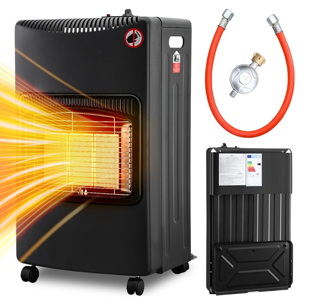 ISOISL Gasheizer 4200W Keramik, 3 Heizstufen, ODS & Produktbild 