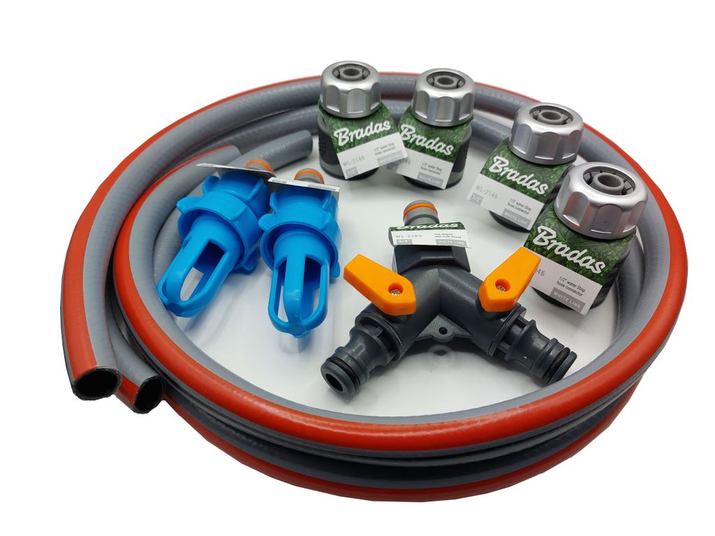Wasserbett Dual Füll-/Abpumpset - 2x Füll- und Produktbild 