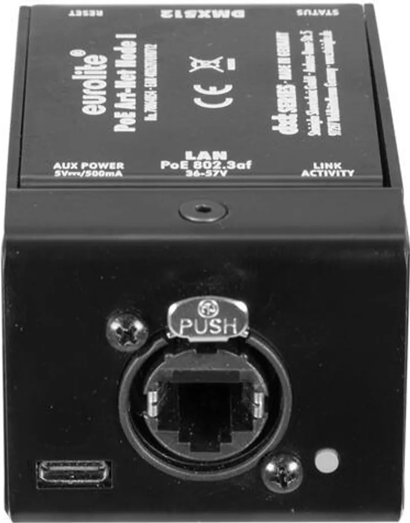 Node Art-Net vers DMX Eurolite DXT avec Alimentation PoE Intégrée