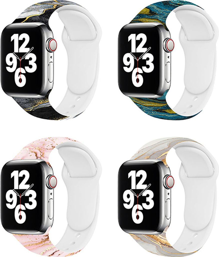 Eko, 4er-Set Armbänder für Apple Watch 38/40/41mm Cosmos-Reihe aus TPU, Bunt