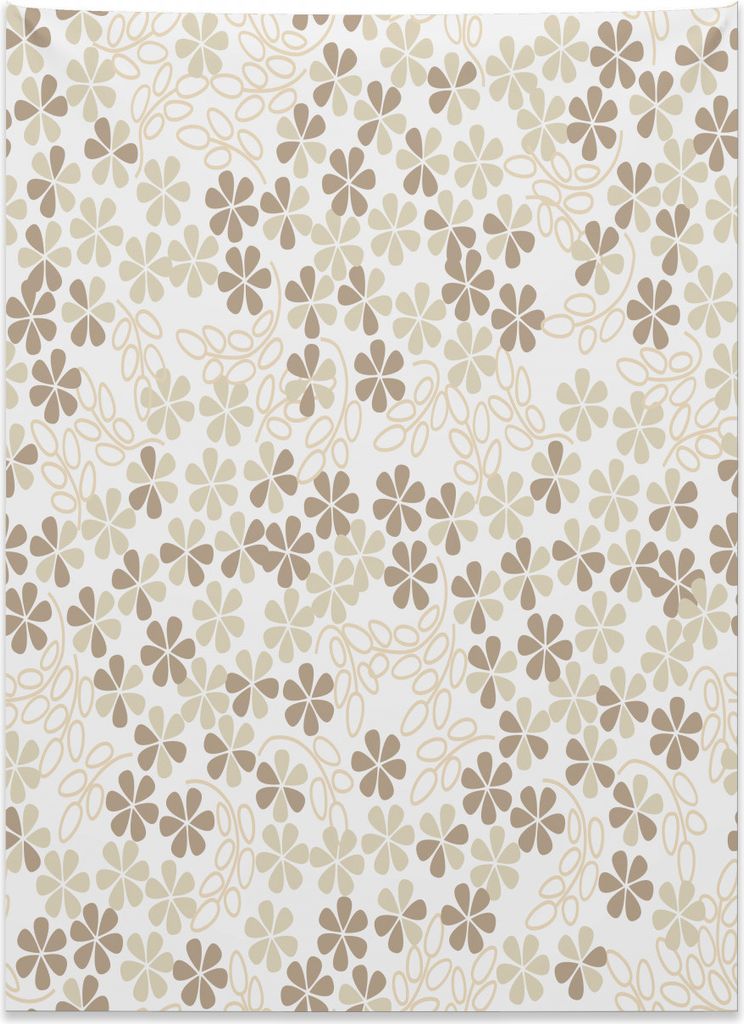 Abakuhaus Sommer Wandteppich, Blumen Bouquet Blooms aus Weiches Mikrofaser Stoff Kein Verblassen Klare Farben Waschbar, 110 x 150 cm, Beige Umbrabr...