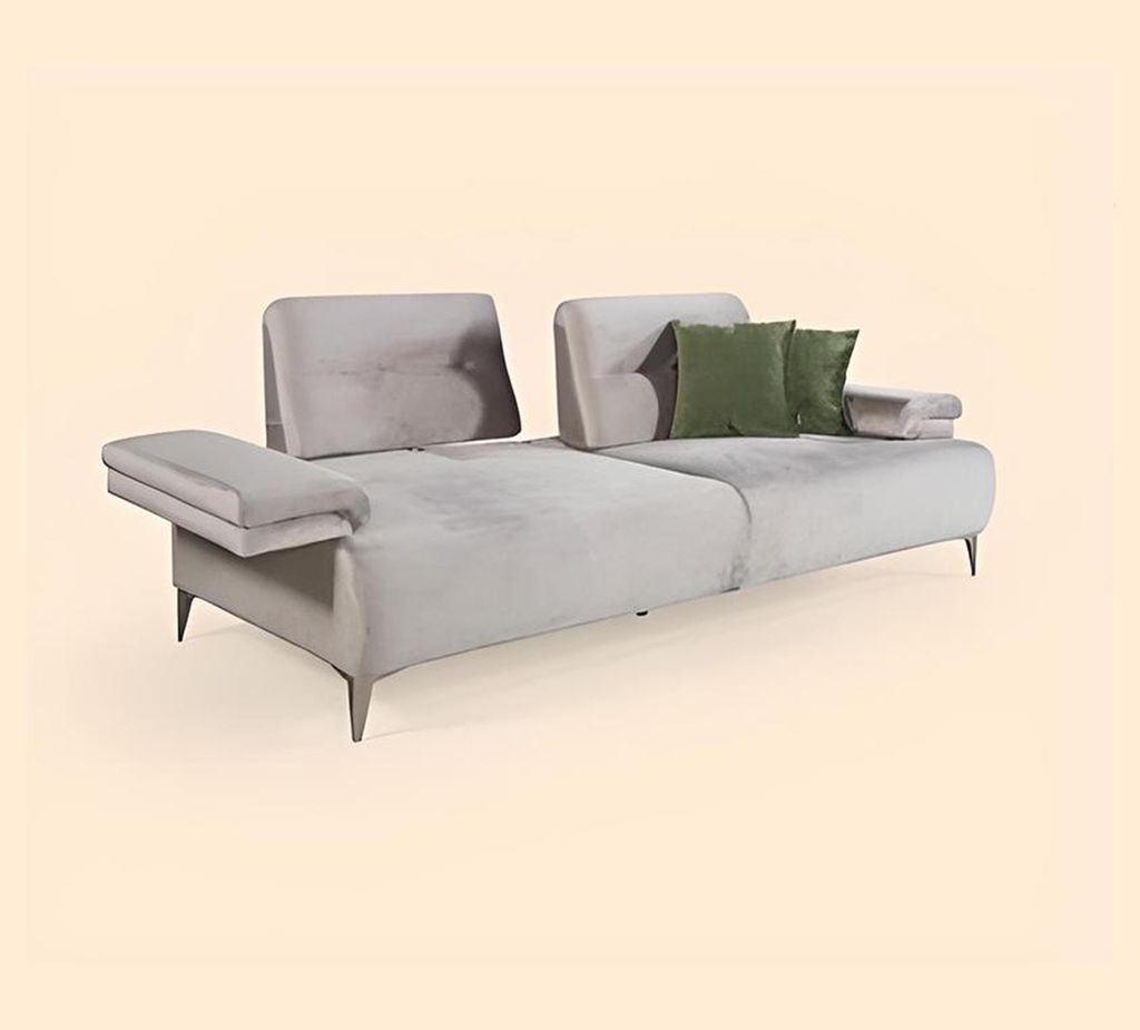 Hellbeiges Sofa Designer 3-Sitzer Wohnzimmer Edle Couchen Moderne Sofas