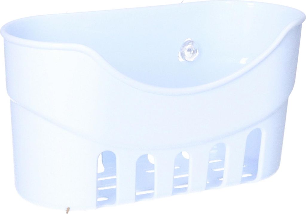 Toyma Badezimmer-Organizer - mit Saugnapfen - weis - 21 x 10 x 11 cm