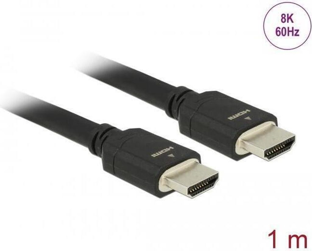 DELOCK High Speed HDMI Kabel 48 Gbps 8K 60 Hz 1 m