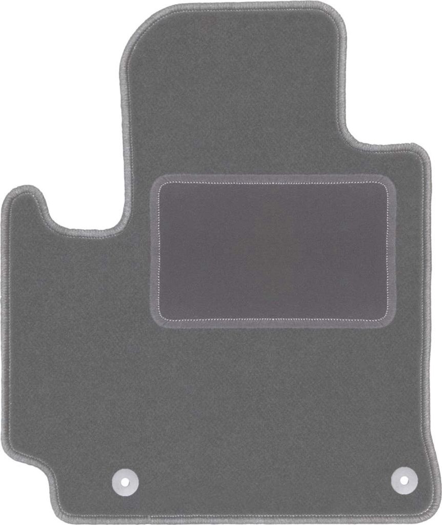Fahrerfußmatte Velours graphit passend für Toyota RAV4 II 2WD (2001-2005, 3-türig) – mit Befestigungen – passgenau