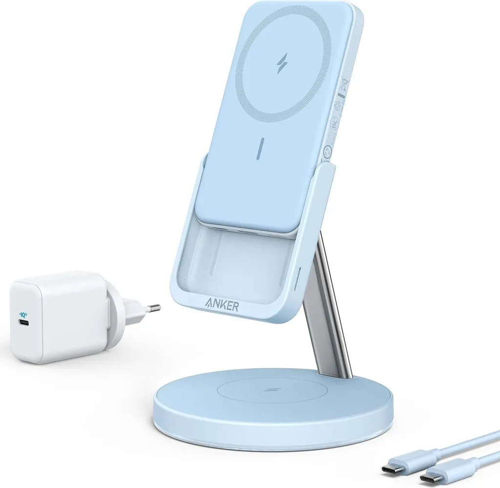 Anker 633 MagGo Caricatore Magnetico 2-in-1 5000mAh Blu - Shop Online