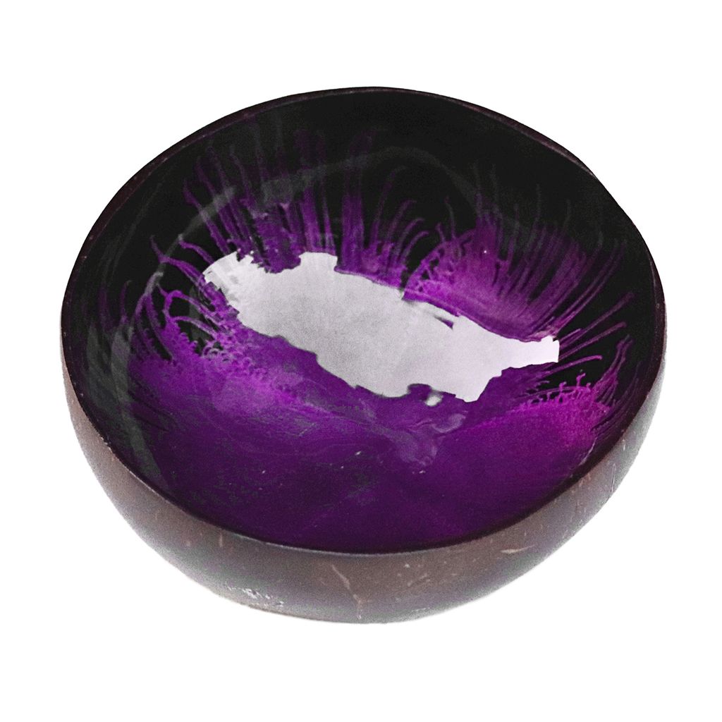 Key Storage Tably Coconut Bowl Shell Home Decoration Salat Behälterbehandlung-Lila