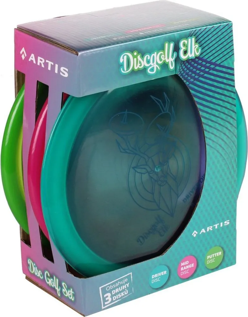Kit Disc Golf Complet Artis Elk Set avec Disques de Précision 1 Set