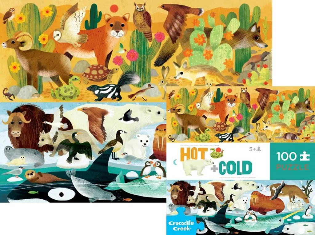 Puzzle Crocodile Creek 100 pièces - Jeu calme pour enfant sans écran