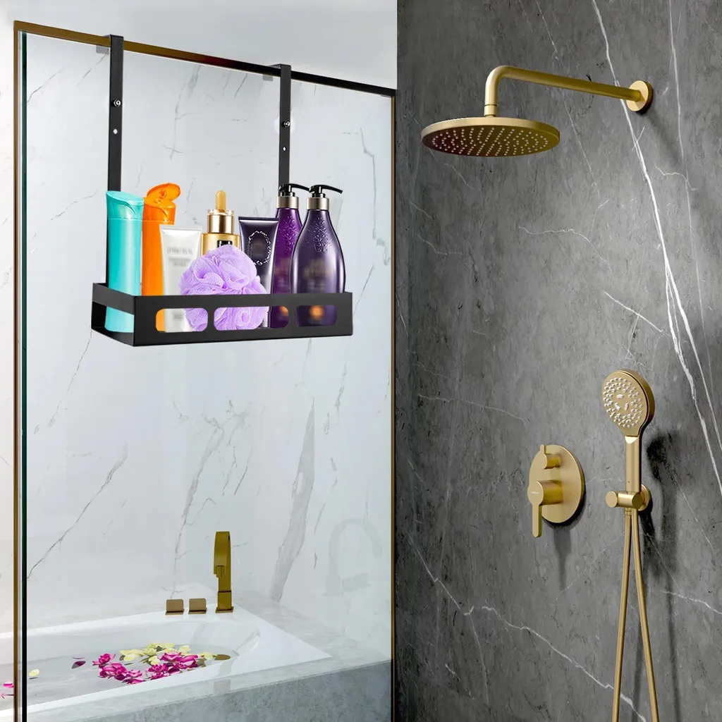 Tablette de douche suspendue pratique pour optimiser le rangement noir - 5