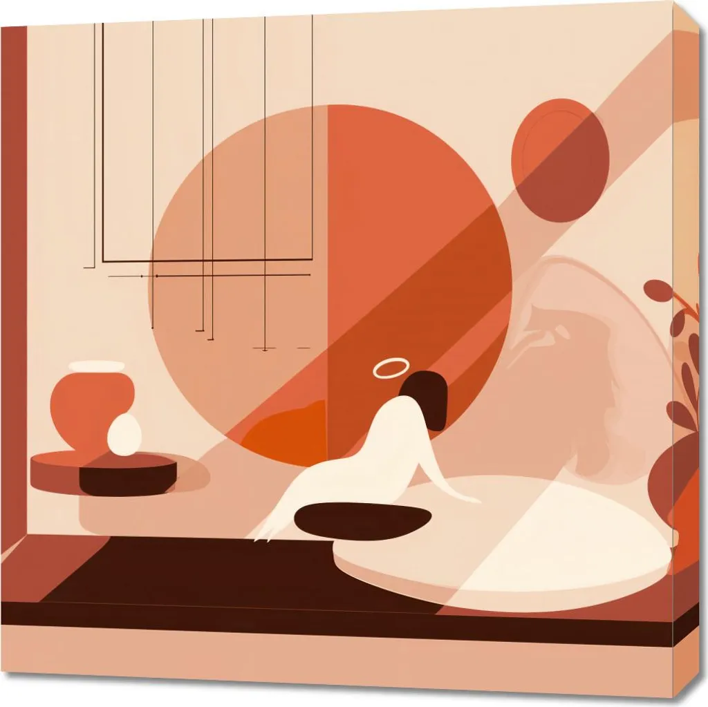 Quadro Zen 70x70 Calma nel Sole - Armonia Geometrica per la Casa
