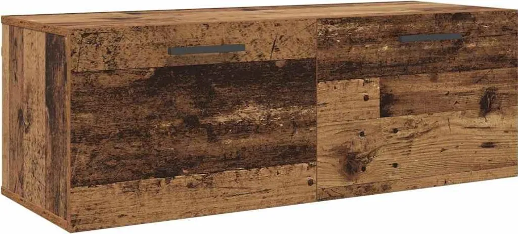Armadio Pensile Elegante Legno di Recupero 100cm | Arredo Parete Luxury