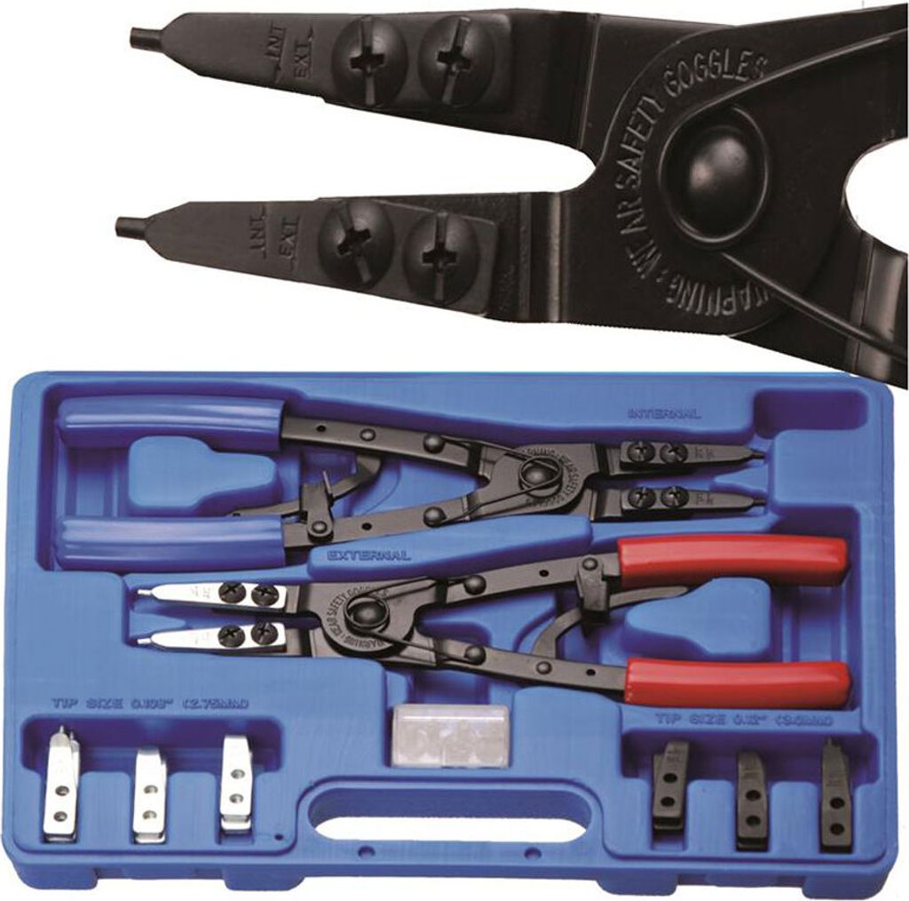 BGS 450 | Sprengringzangen-Satz | 4-tlg. | 150 mm | Seegering-Zangen | gebogen | gerade BGS 450 | Sprengringzangen-Satz | 4-tlg. | 150 mm | Seegering-Zangen | gebogen | gerade