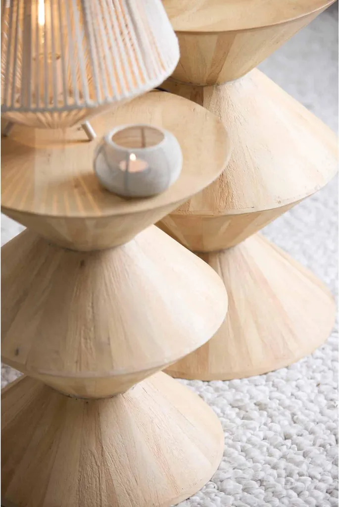 Table console d'appoint Larus Ø40cm pour sublimer votre entrée chic