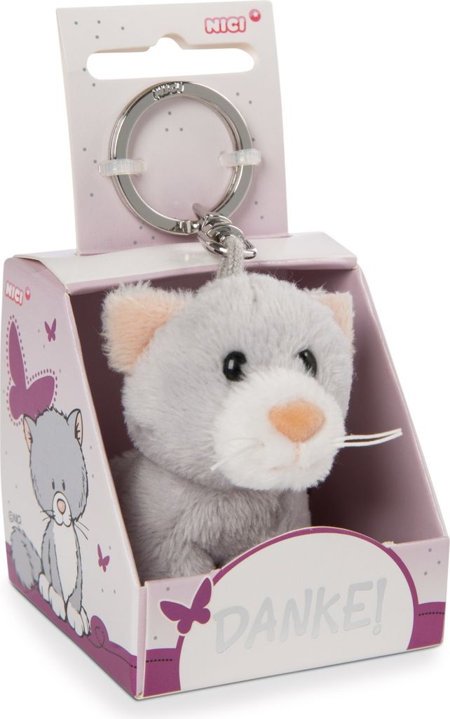 NICI Schlüsselanhänger Katze ''Danke!'' in Geschenkverpackung