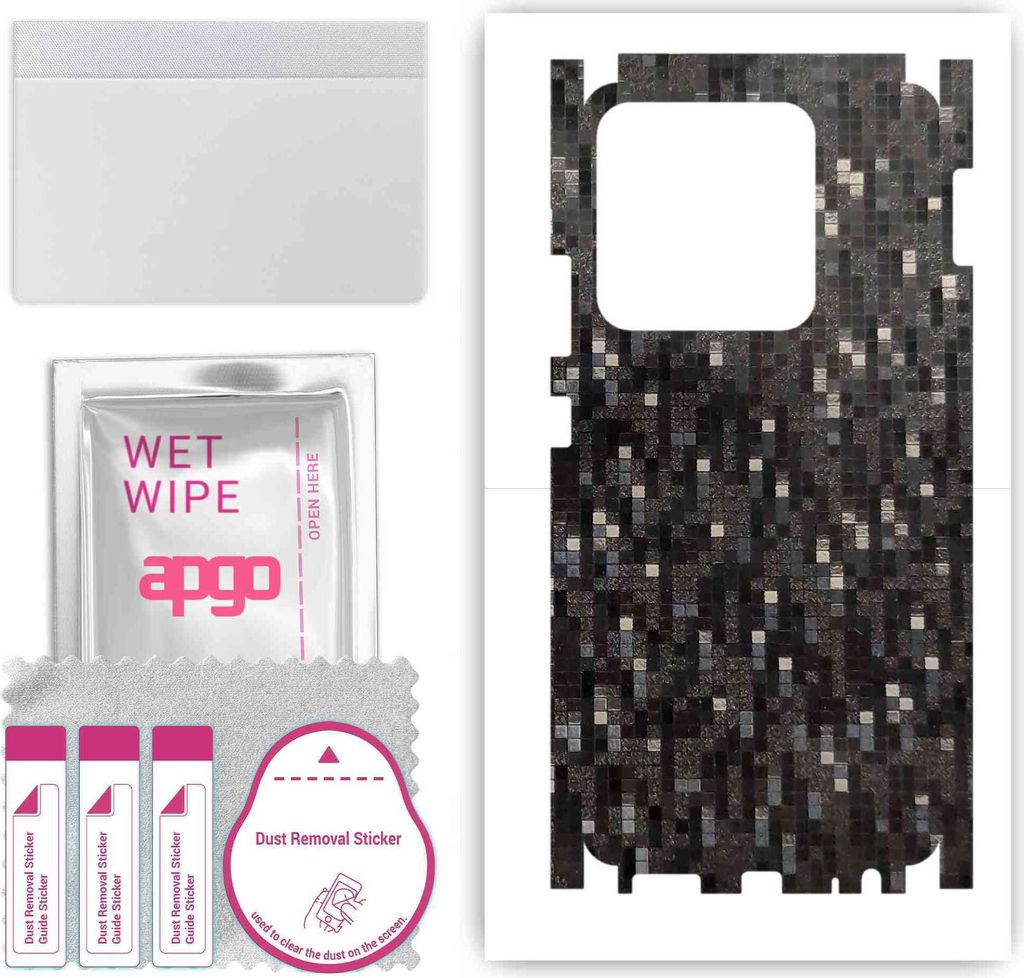 apgo Rückseite + Seiten Schutzfolie, Skin, kompatibel mit Infinix Smart 7, Hinten Displayschutzfolie aus Vinylfolie, kratzfest, einfache Montage -...