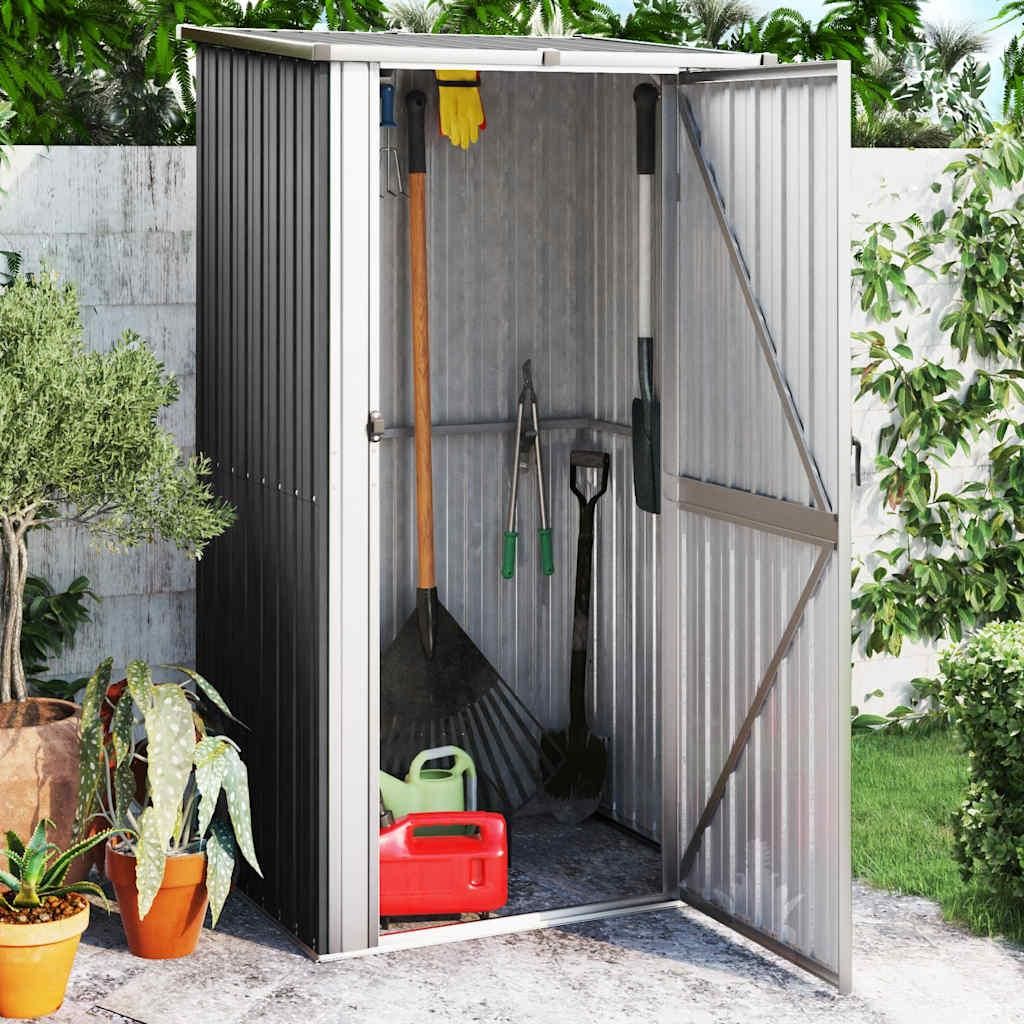 Vidaxl Casetta da giardino 118,5x97x209,5 cm zincata Stahl Immagine del prodotto 