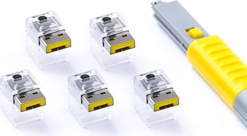 Verrou de câble réseau RJ45 SmartKeeper Basic jaune pack de 5 pièces