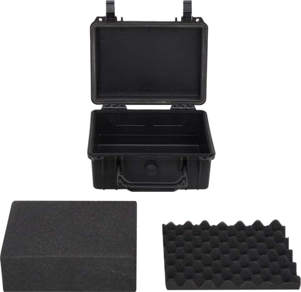 vidaXL Flugkoffer Tragbar Schwarz 24x19x11 cm PP