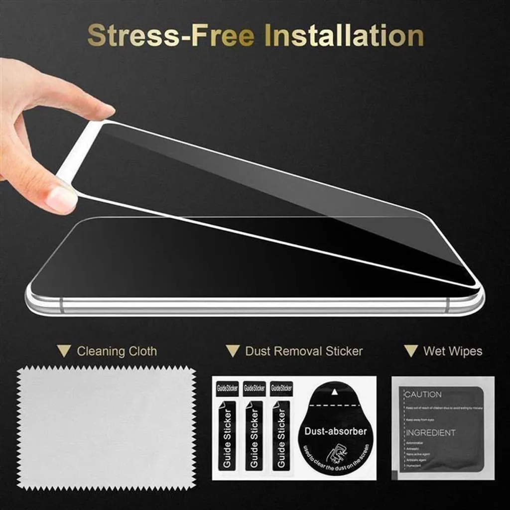 Cadorabo pellicola blindata per Apple iPhone XS MAX pellicola protettiva in bianco a schermo intero vetro temperato di protezione del display - 5