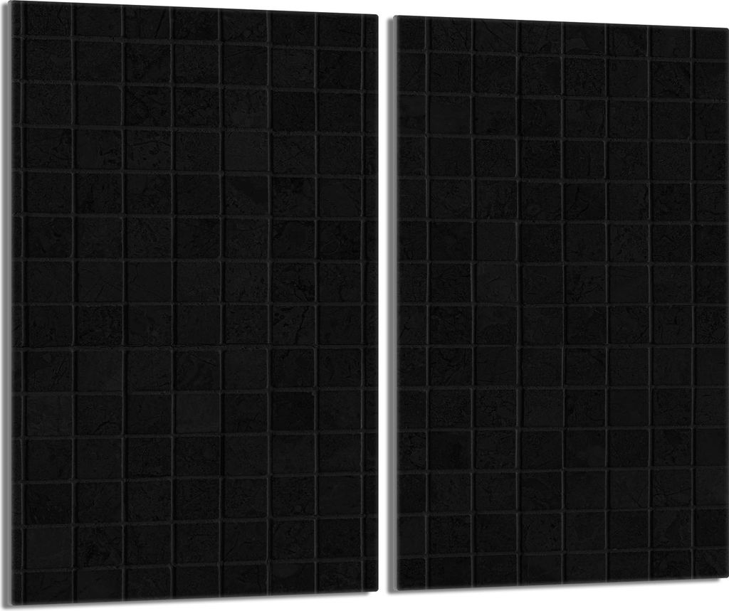 Glasschutzplatte für Herd 2x30x52 Schwarz
