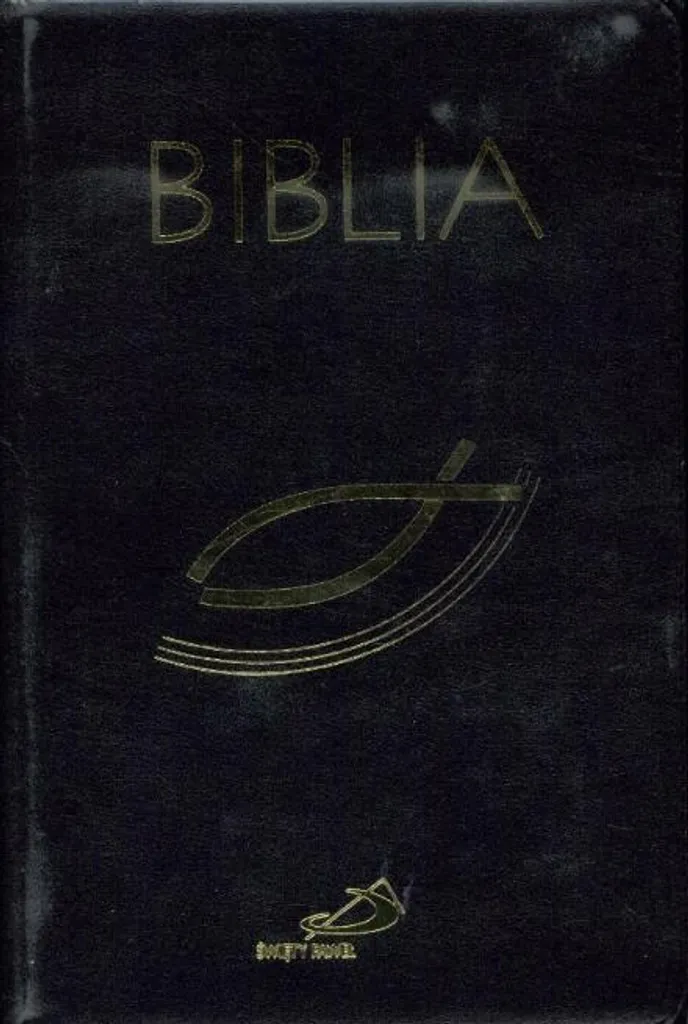 Bible Chrétienne avec Housse Intégrée et Motif Poisson Noir - 15x22 cm