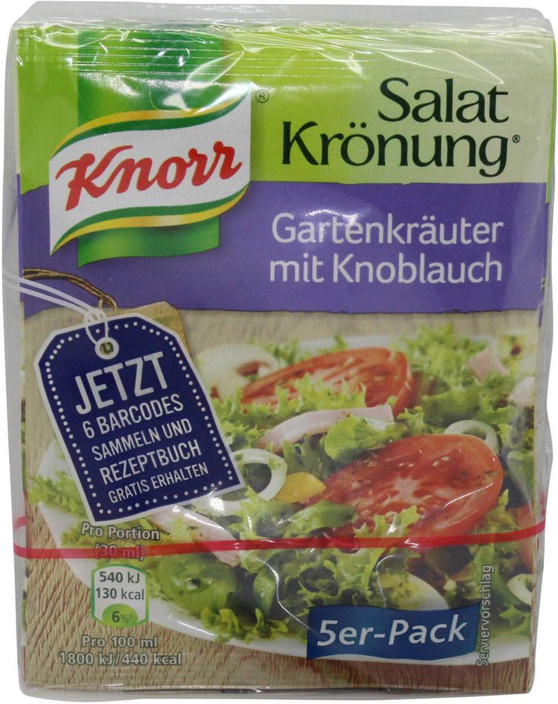 Knorr Salat Krönung Gartenkräuter mit Knoblauch ergibt 5 x Produktbild 