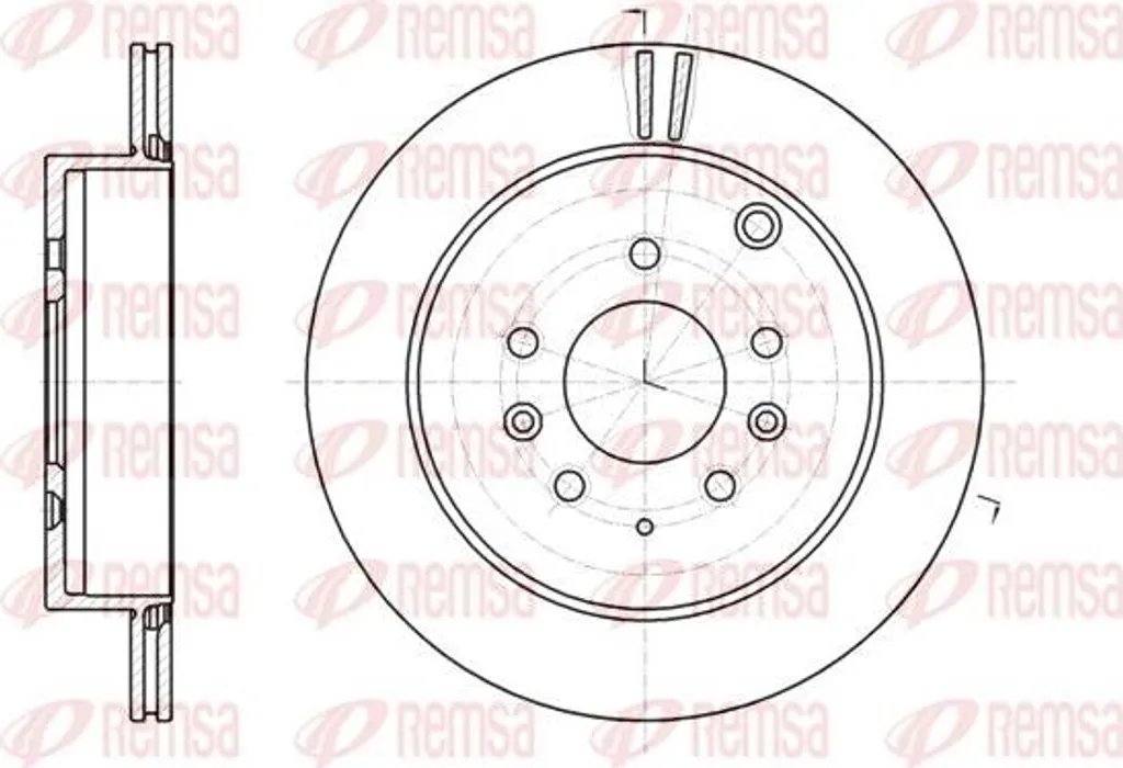 Disque de frein ventilé REMSA 61237.10 pour Mazda CX-7 OE L20626251B