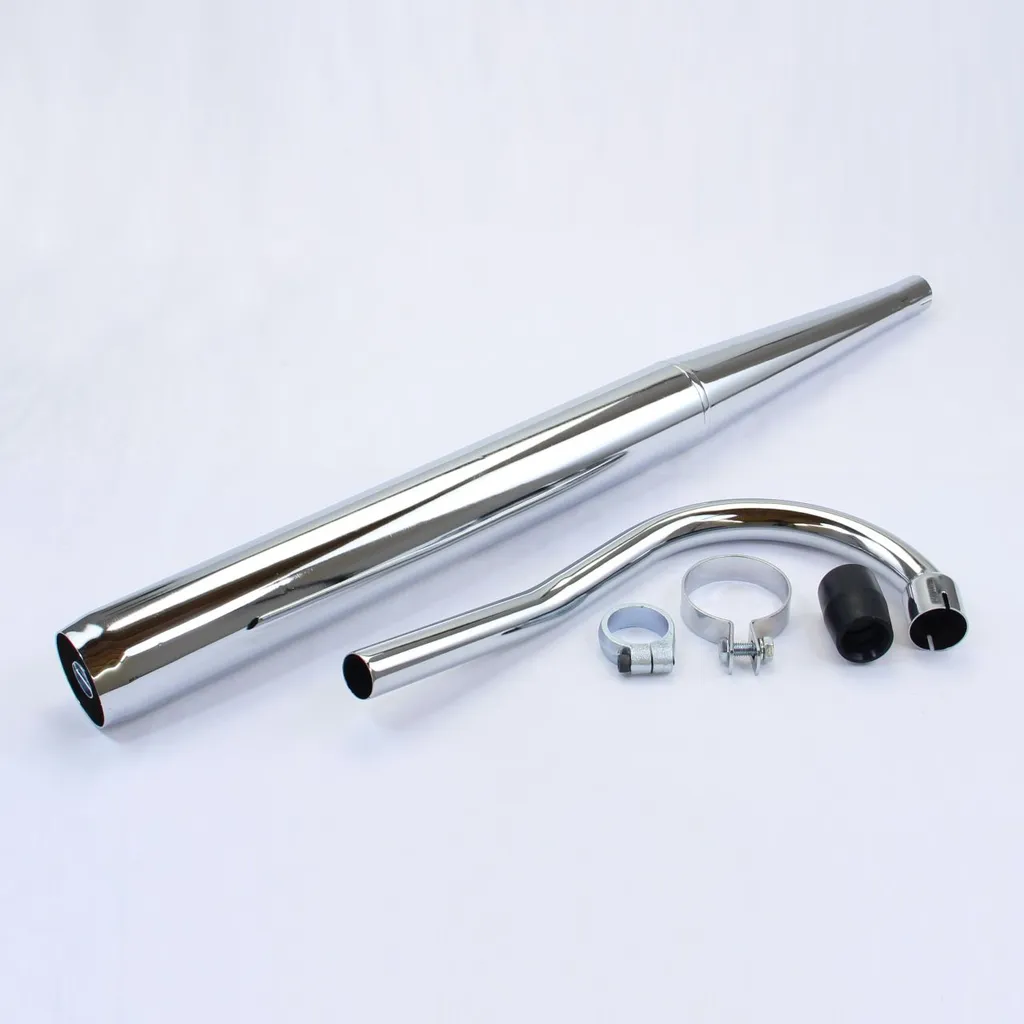 Kit échappement chromé Zündapp ZD 20 40 et ZX ZE 25 40 en acier robuste